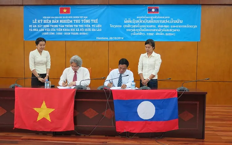 Trung tâm thông tin thư viện, tư liệu và nhà làm việc Viện Khoa học xã hội Quốc gia Lào (GĐ: 2012 - 2015)