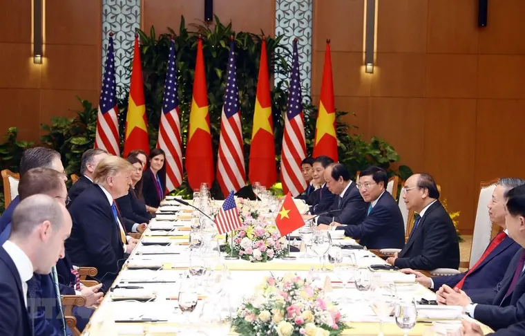 Hội đàm quốc tế với Tổng thống Mỹ Donald Trump bên lề Hội nghị Thượng đỉnh Mỹ - Triều