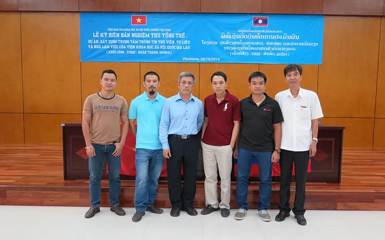 Trung tâm thông tin thư viện, tư liệu và nhà làm việc Viện Khoa học xã hội Quốc gia Lào (GĐ: 2012 - 2015)