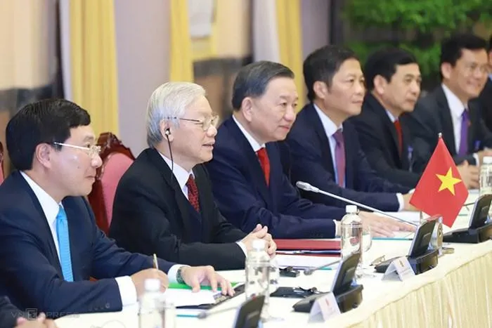 Hội đàm quốc tế với Tổng thống Mỹ Donald Trump bên lề Hội nghị Thượng đỉnh Mỹ - Triều
