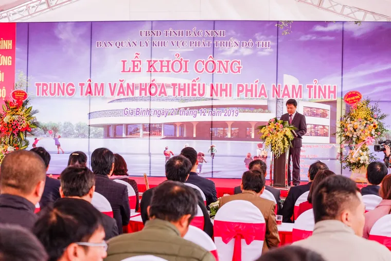 Trung tâm văn hóa thiếu nhi phía nam tỉnh, tại thị trấn Gia Bình, tỉnh Bắc Ninh