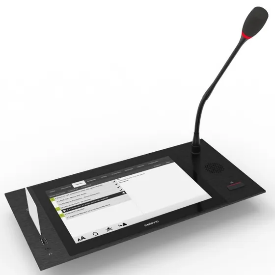 Thiết bị hội thảo đa phương tiện đặt bàn màn hình cảm ứng 10″ uniCOS PRO T