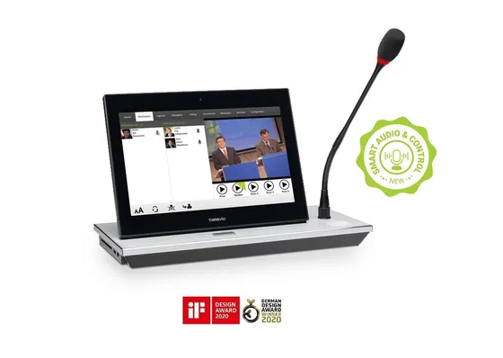 Thiết bị hội thảo đa phương tiện đặt bàn màn hình cảm ứng 10″ uniCOS PRO T